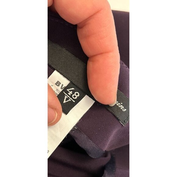 Les Copains Burgundy Wine Straight Leg Pants High Rise Size 12 - Picture 9 of 12